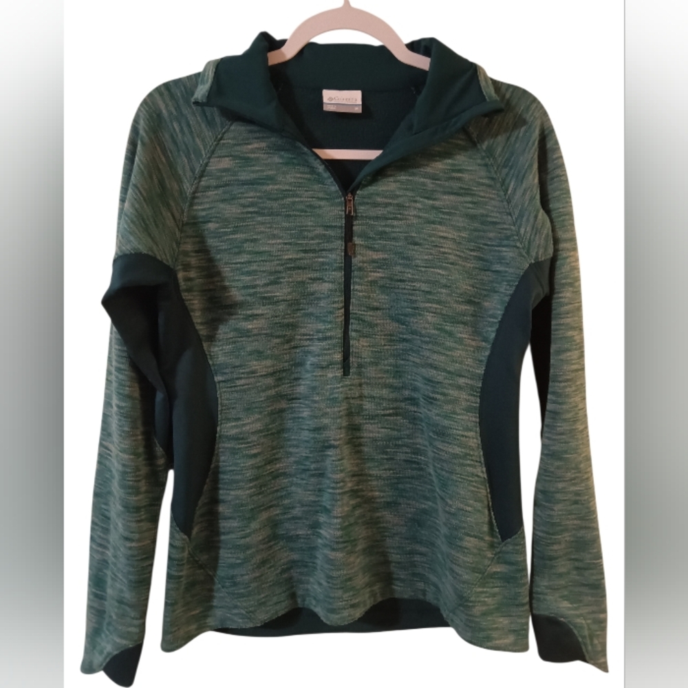 Columbia Teal Heathered Quarter-Zip Women's Sweatshirt